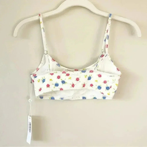 Frankie’s Bikinis Bay View Floral Bralette Bikini Top in Water Blossom Small NWT - Picture 8 of 10
